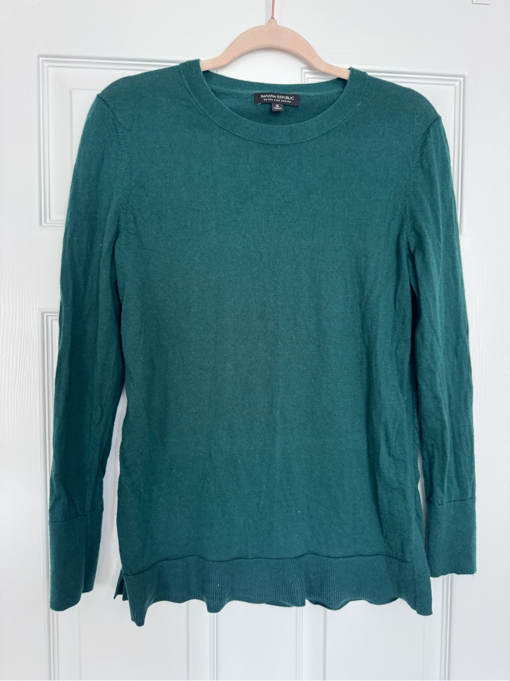 Banana Republic Emerald/Teal Merino Crewneck Sweater